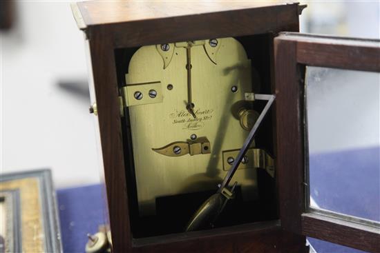 Alex Smart, South Audley Street, London. An early 19th century inlaid walnut eight day timepiece